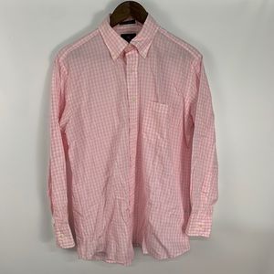 New England Shirt Co. Pink Gingham Button Down